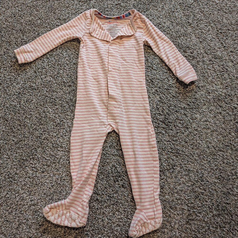Pink Striped Magnetic Me Onesie, 12-18 month